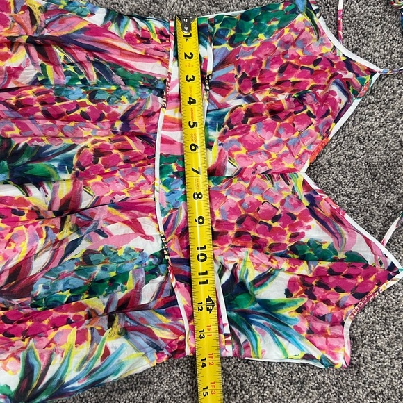 J.Crew Cotton Sleeveless Midi Dress Size 2T Ratti Pineapple Pink Tropical Preppy - Picture 10 of 13
